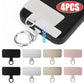 4/1PCS Ultra Thin Stainless Steel Phone Tether Tab Universal Cellphones Lanyard Patch Gasket Hang Rope Straps Metal Card Clip