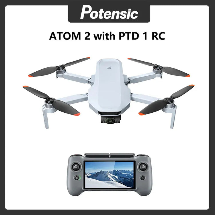 Potensic C0 ATOM 2 Drone with PTD 1 Remote Control 4K Video, 8K Photo Camera 10KM 2.7K Vertical Shoot, AI Night Shoting AI Track - ElectronAge