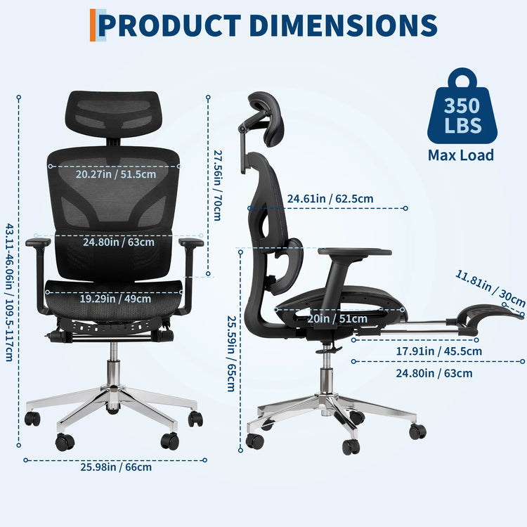 HiMISS Ergonomic High Back Mesh Office Chair - ElectronAge