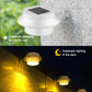Solar Fence Lights Outdoor Solar Powered Lamps Waterproof LED Gutter Lights for Yard Garden Pathway Lighting Scene Night View