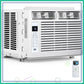 6,000 BTU Window Air Conditioner Cools 250sq.ft, Quiet AC Unit with Remote - ElectronAge