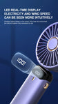5000mAh Handheld Mini Fan Wireless USB Rechargeable Portable Digital Display Phone Holder Fan 5 Speed Foldable Neck Hanging Fans