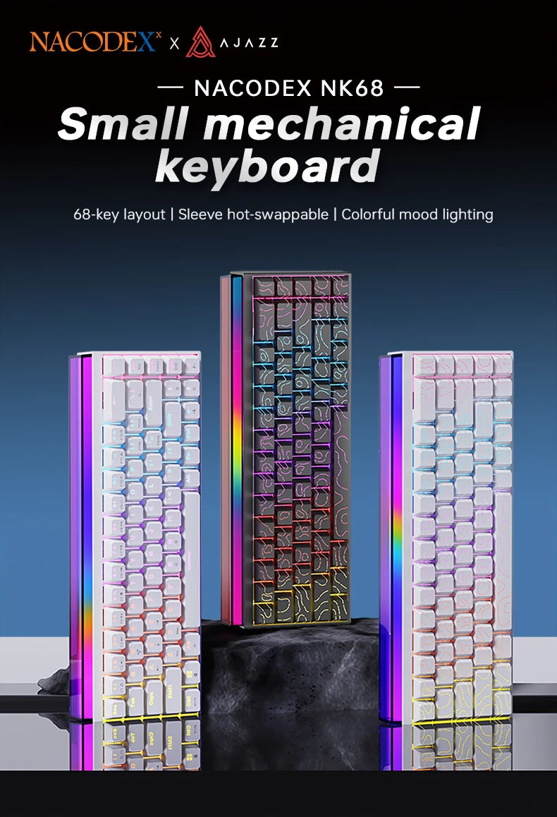 Ajazz NK68 Mechanical Gaming Keyboard - ElectronAge