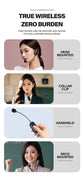 2.4G Head-worn/Lavalier Wireless Microphone Set Portable with LED Digital Display for Megaphone Microphone Speaker Outdoor Use