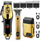 Solimpia Professional Hair Clipper 3-piece Set for Men Rechargeable Cordless Barber Clippers for Wet/Dry Hair Cutting