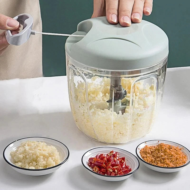 900ML Hand Chopper Manual Rope Food Processor - ElectronAge