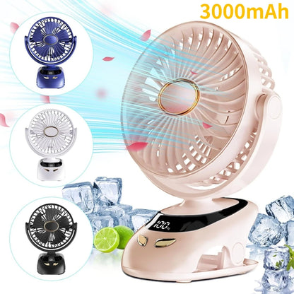WO.Poblwc Small Desk Clip On Fan