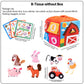 Soft Plush Baby Tissue Box Toys Animals Farm with Sound Montessori Toys Early Education Sensory Toy Boy Girl Infant Newborn Gift