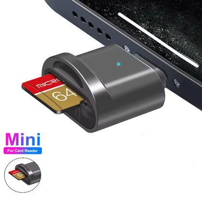 2pcs MINI SD TF Card Apple Card Reader Suitable For iPhone iPadConnectionExternal Expansion Memory Card OTG Storage Card Adapter