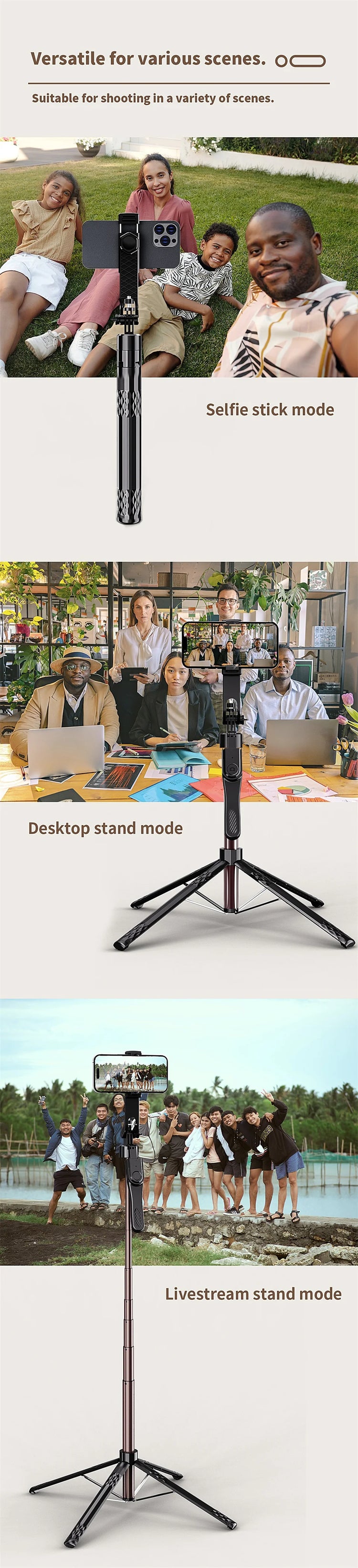 Roreta Selfie Stick Tripod for Cell Phone - ElectronAge
