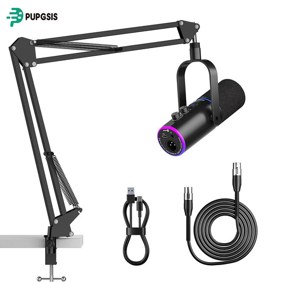 XLR/USB Gaming Microphone Kit: Dynamic PC Mic - ElectronAge