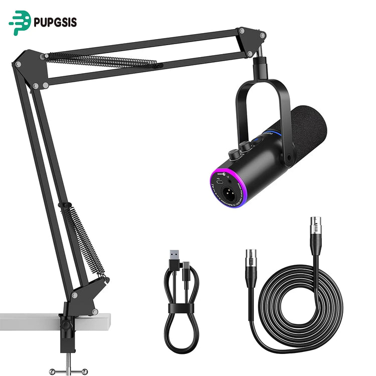 XLR/USB Gaming Microphone Kit: Dynamic PC Mic - ElectronAge