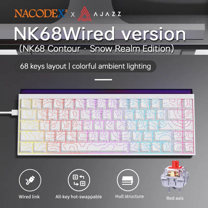 Ajazz NK68 Mechanical Gaming Keyboard - ElectronAge