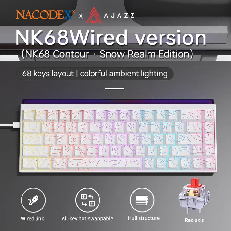 Ajazz NK68 Mechanical Gaming Keyboard - ElectronAge