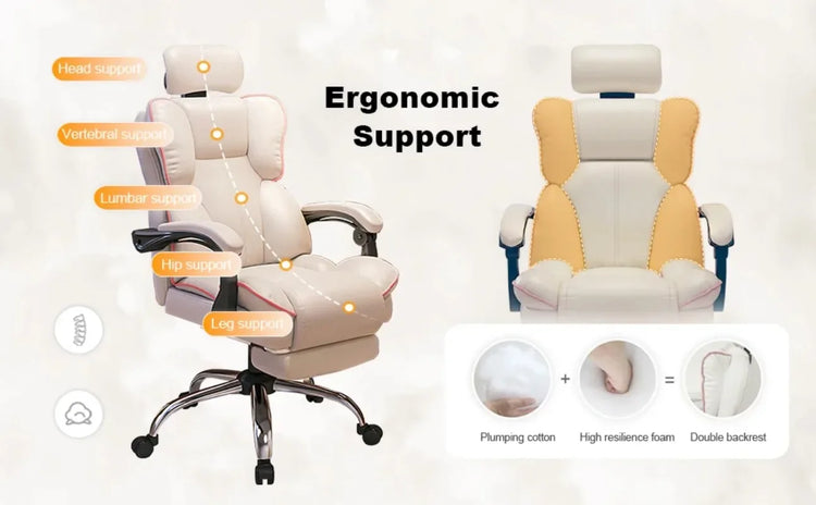 Ergonomic Chair PU Leather - ElectronAge