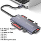 6 In 1 USB Type-C Card Reader SD TF CF MS XD M2 Memory Card Reader 480Mbps Adapter for iPhone 15 16 17 Laptop PC