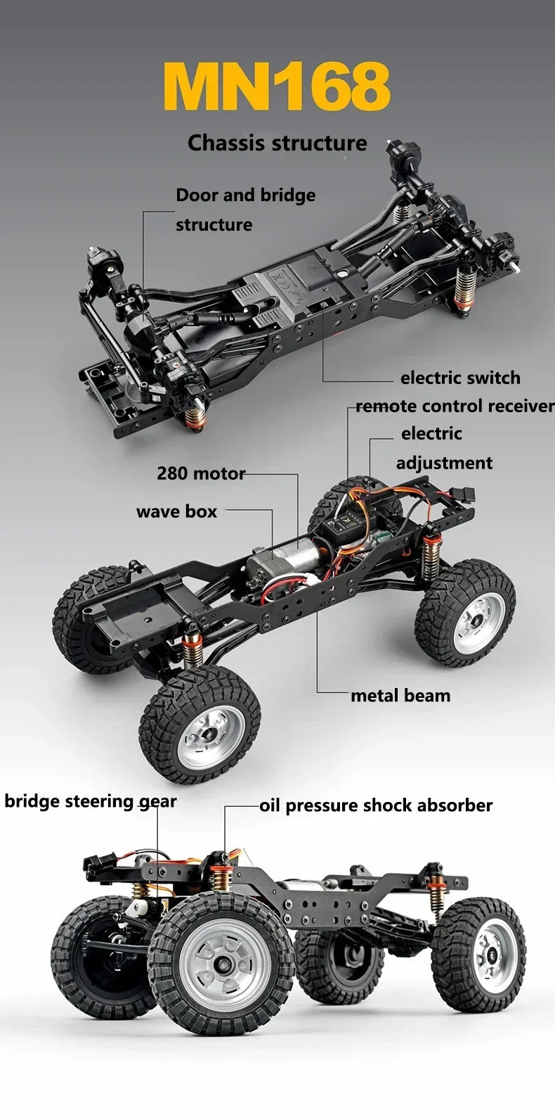 MENGXI MN168 RC Car 1:12 Full Scale RTR Version - ElectronAge