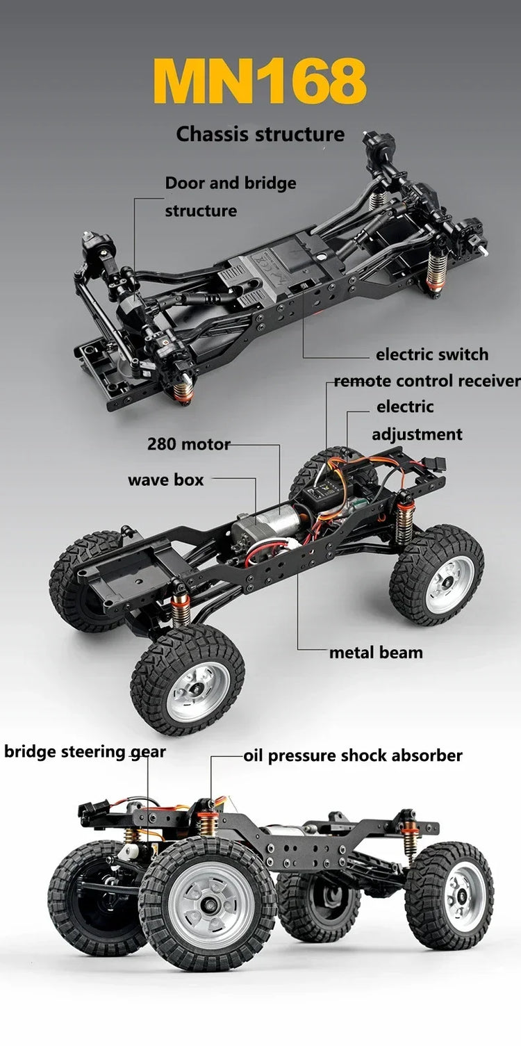 MENGXI MN168 RC Car 1:12 Full Scale RTR Version - ElectronAge