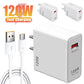 120W Gan USB Super Fast Chargering Type C EU/US/UK Plug Power Adapter For iPhone iPad Huawei Samsung Realme Oppo Xiaomi New