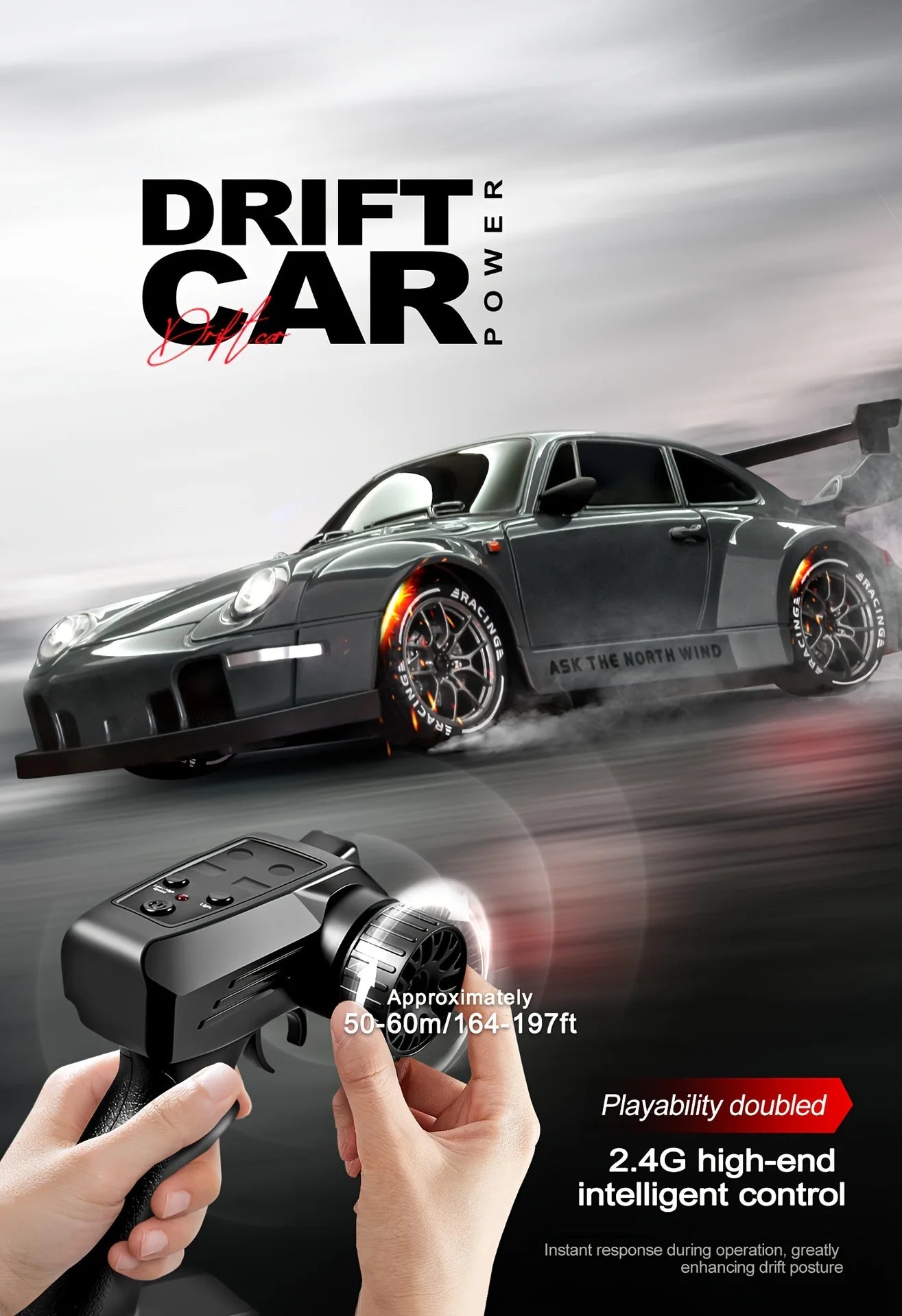 4WD 1:24 Semi-Proportional RC Drift Car - ElectronAge