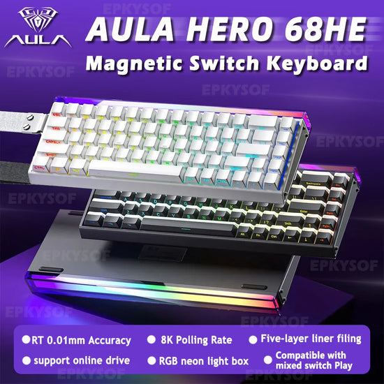AULA HERO 68HE Magnetic Switch Keyboard - ElectronAge