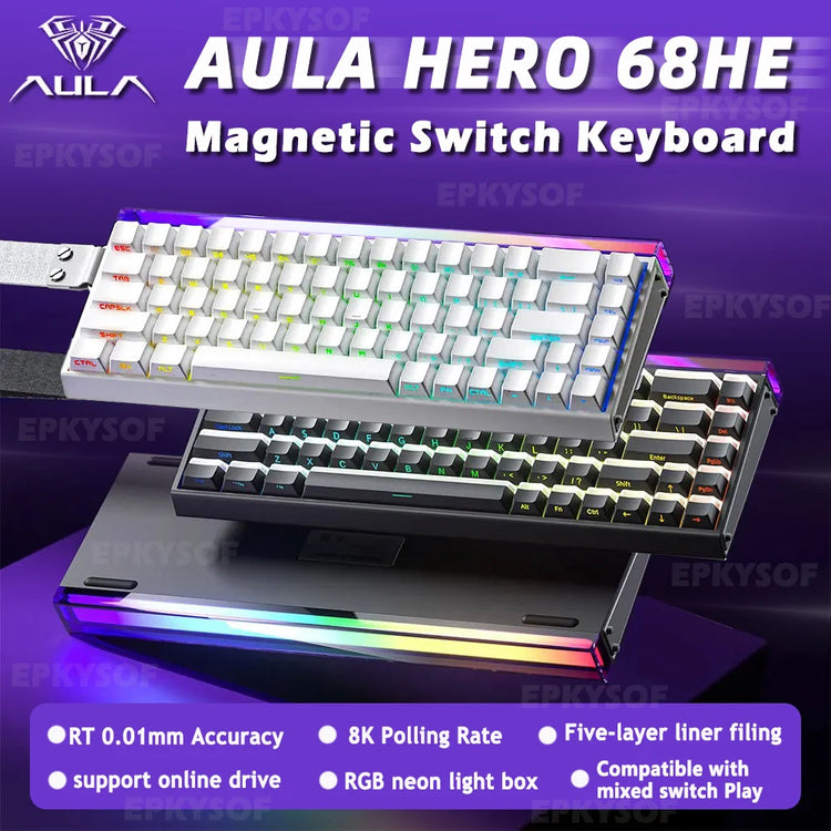 AULA HERO 68HE Magnetic Switch Keyboard - ElectronAge