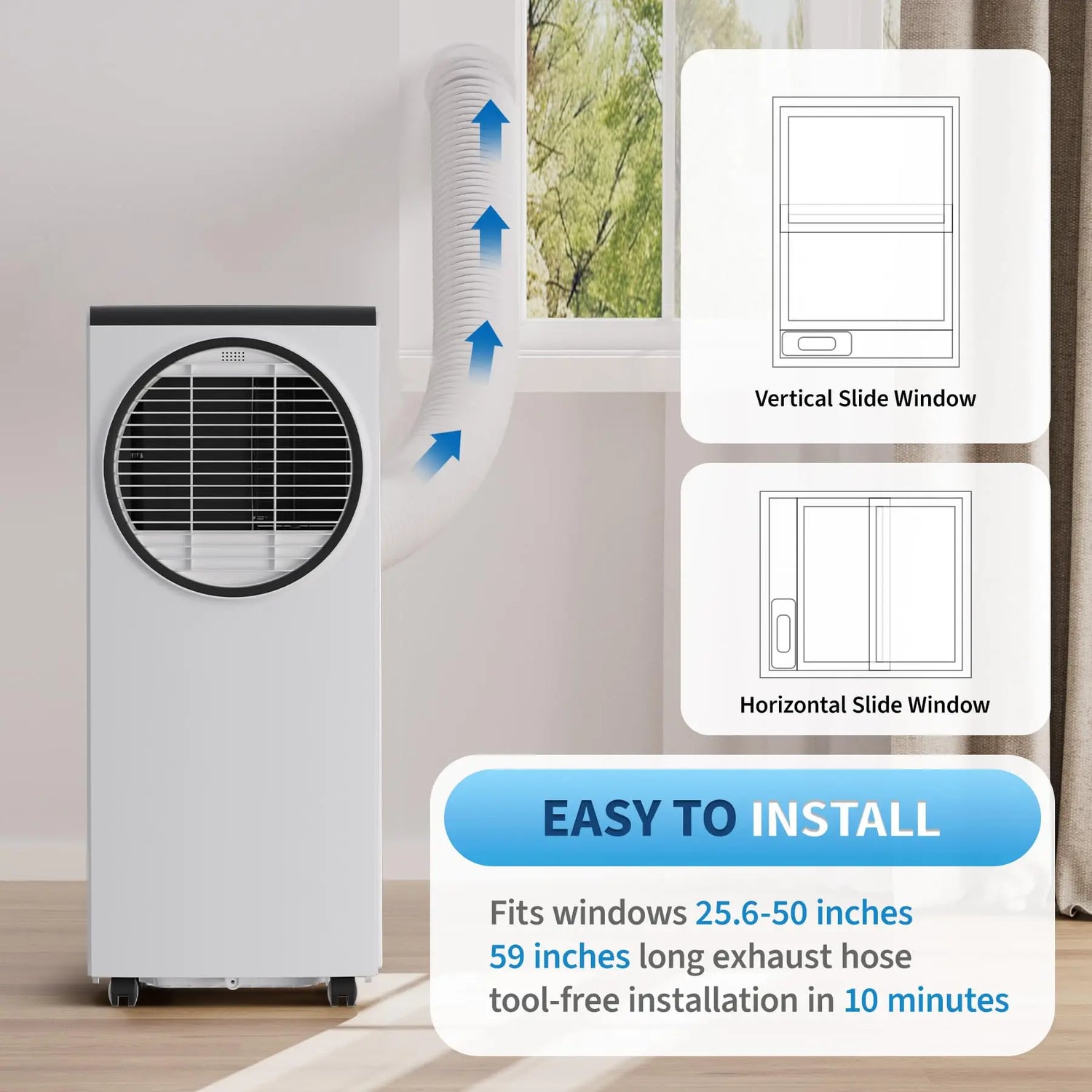 Adoolla Quiet 8000 BTU Portable AC Unit For Bedroom - ElectronAge