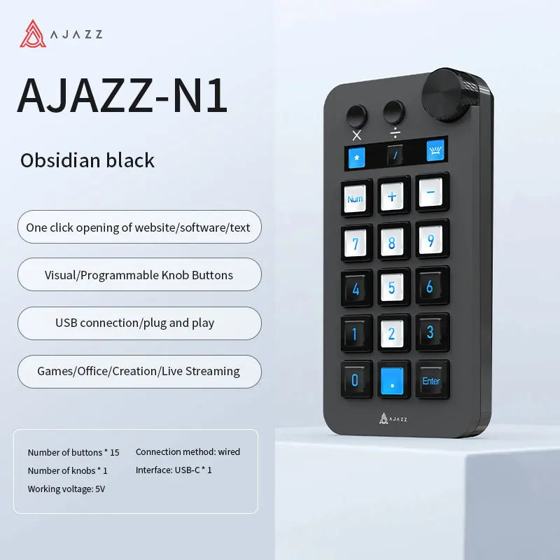 Ajazz N1 Programmable Macro Keyboard - ElectronAge