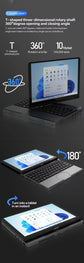 12th Gen Laptop Intel N150 Quad Core 10.5 inch Screen rotate 360° vertically and horizontally DDR4 16GB 128GB-1TB 3200MHz Win 11