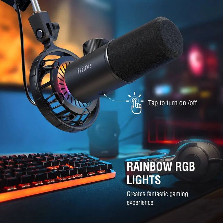 FIFINE Gaming USB Microphone for YouTube - ElectronAge