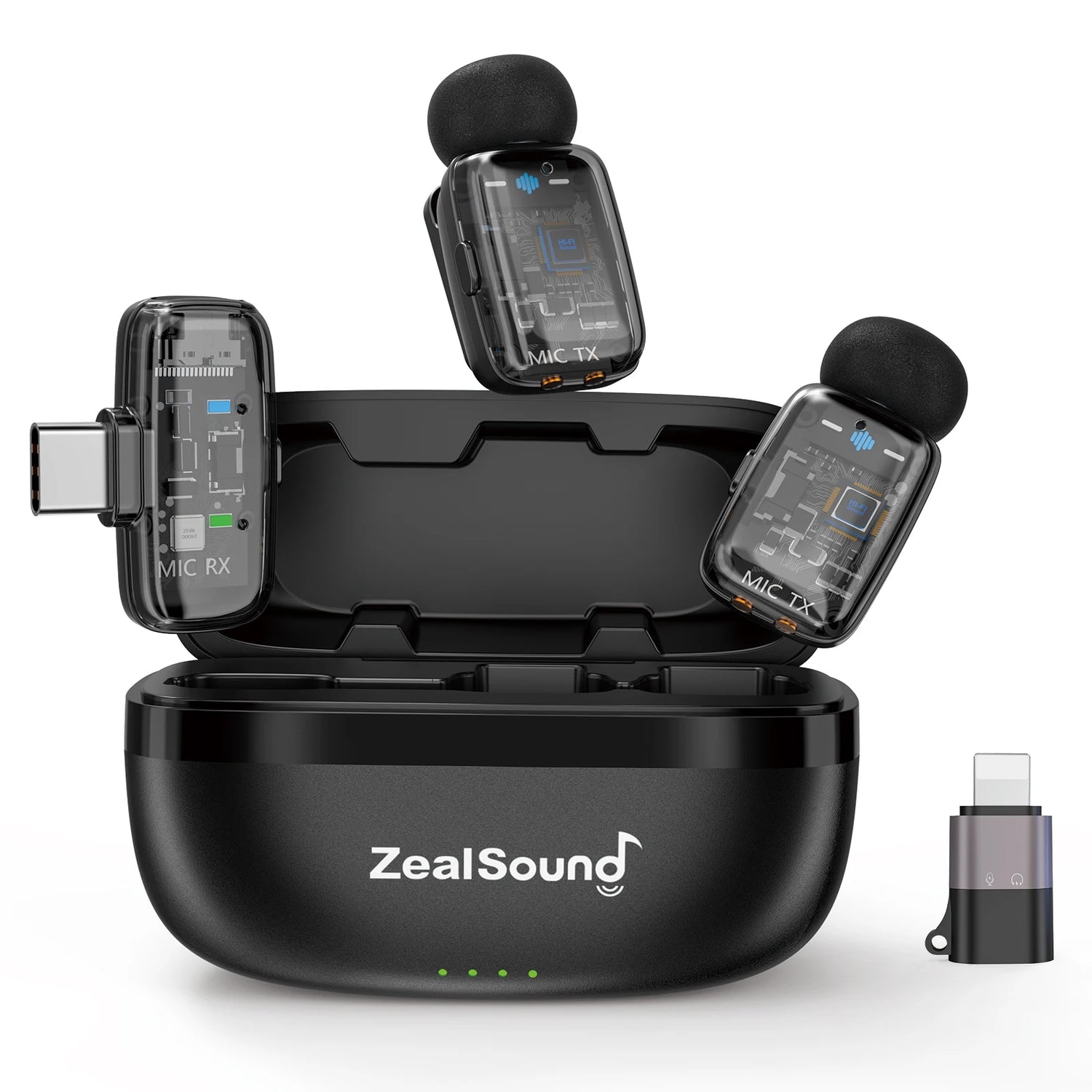 ZealSound Wireless Microphone with Transparent Shell - ElectronAge