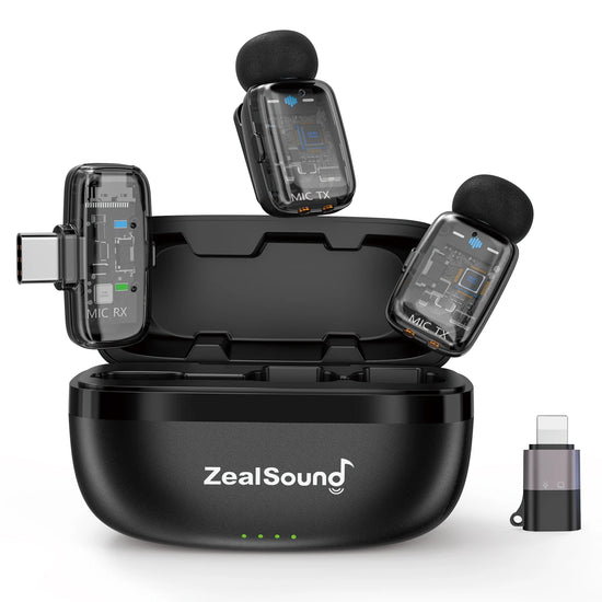 ZealSound Wireless Microphone with Transparent Shell - ElectronAge