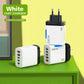 240W 5 In 1 Gan Desktop Charger 3PD 2 USB Fast Charging EU/US Charger Display Light For Iphone Samsung Xiaomi Huawei New