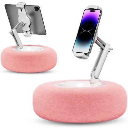 2025 Plush Pillow Phone Tablet Bracket Desktop Stand Adjustable Length Angle For Live Straming Video Chat Lazy Tablet Holder