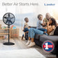 Adjustable Height Pedestal Fan with Remote, Timer, 3 Speeds for Bedroom and Living Room Cooling, 18-Inch Black