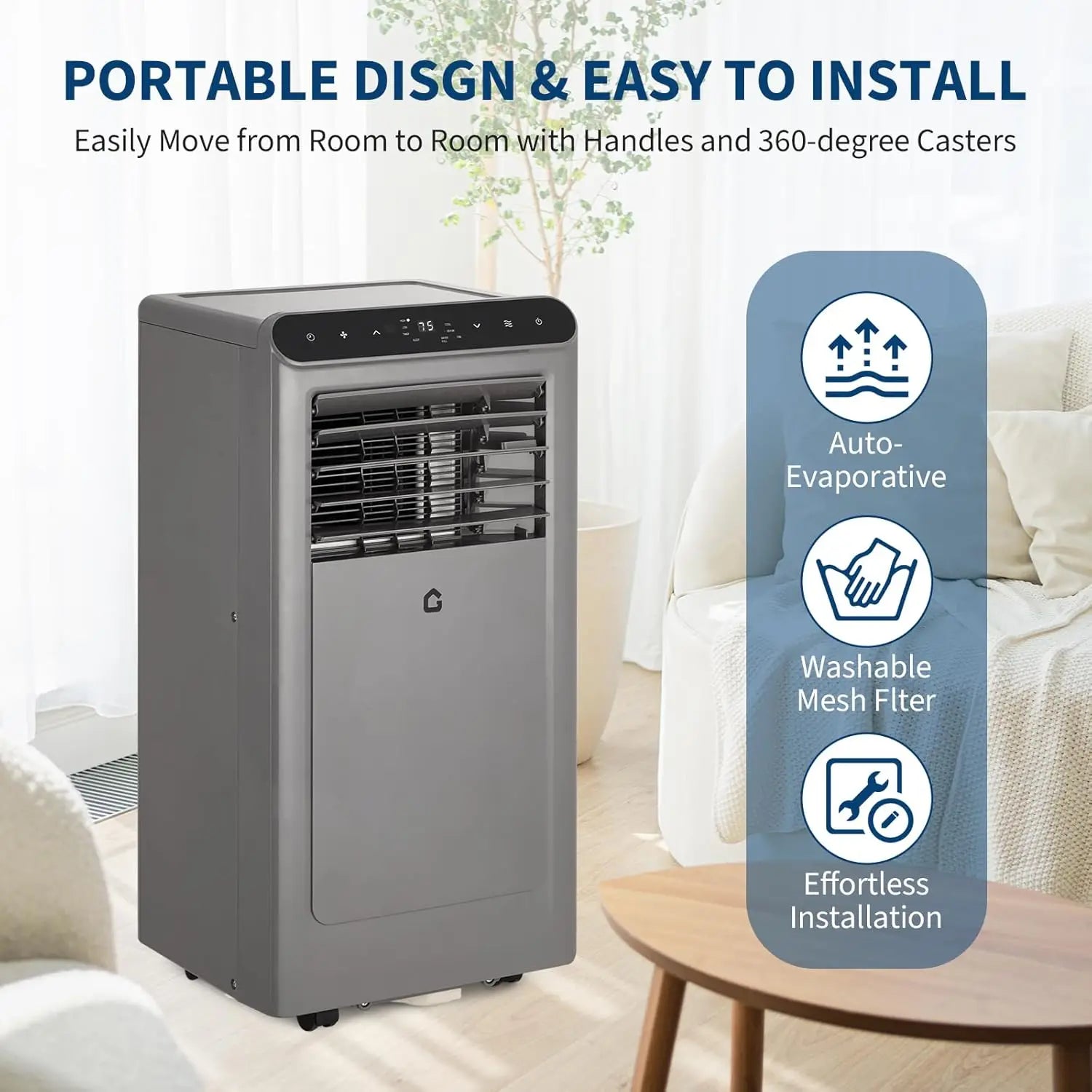Adoolla Portable Air Conditioner 10000 BTU ASHRAE - ElectronAge