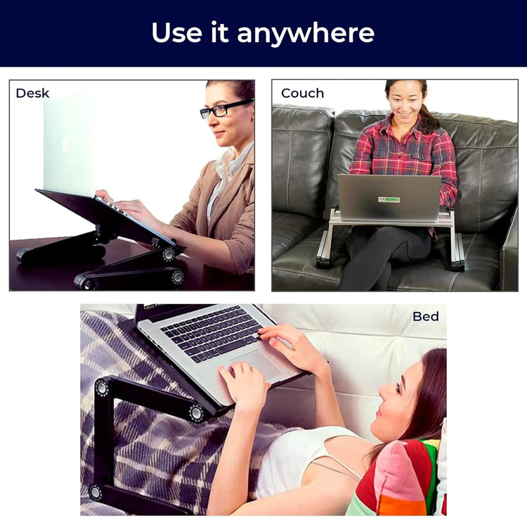Adjustable Laptop Cooling Stand with 2 Fans & 3 USB Ports - ElectronAge