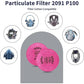 Protective Mask Dust Mask Spray Paint 6200 with 2091 P100 Anti-particle Filter Industrial Dustproof PM2.5 Acid Particle