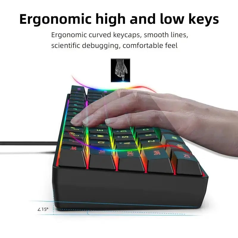 60% wired gaming keyboard - ElectronAge