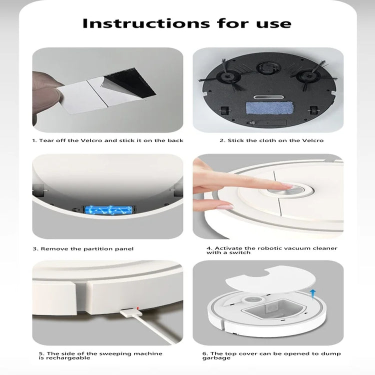 XMSJ 3 in 1 Smart Sweeping Robot Vacuum Cleaner - ElectronAge