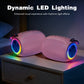 Pink Wireless Speaker with Colorful Lights - ElectronAge