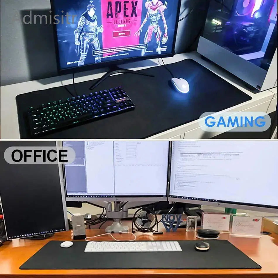 Admisitr XXL Desk Mat Black And White Strata Liquid Mousepad - ElectronAge