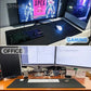 Admisitr XXL Desk Mat Black And White Strata Liquid Mousepad - ElectronAge
