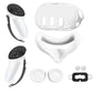 Transnovo for Meta Quest 3 7 in 1 Full Protection Kit Silicone Shell Thumbstick Caps & Sweat Proof Eye Pad Black Waterproof Case