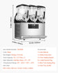 SucceBuy 3-36L Commercial Slushy Machine 1-3 Tanks Stainless Steel Margarita Smoothie Frozen Drink Maker for Party Restaurants - ElectronAge