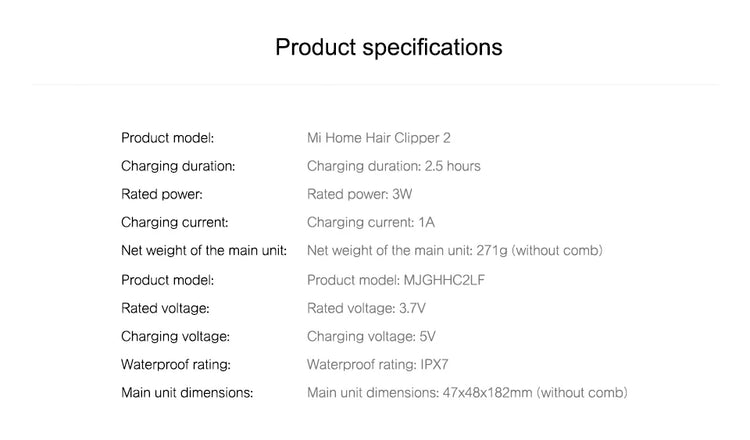 Xiaomi MIJIA Hair Clipper 2 Cutting Machine Trimmer - ElectronAge