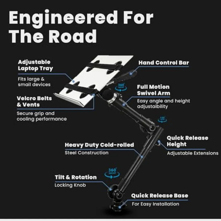 Car laptop mount for passenger seat - ElectronAge