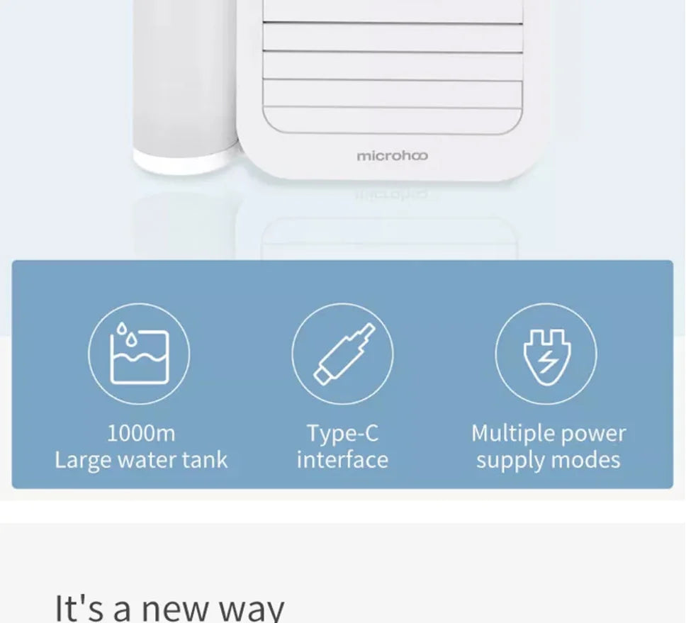 Zoeydam Portable Microhoo Mini Air Conditioner - ElectronAge
