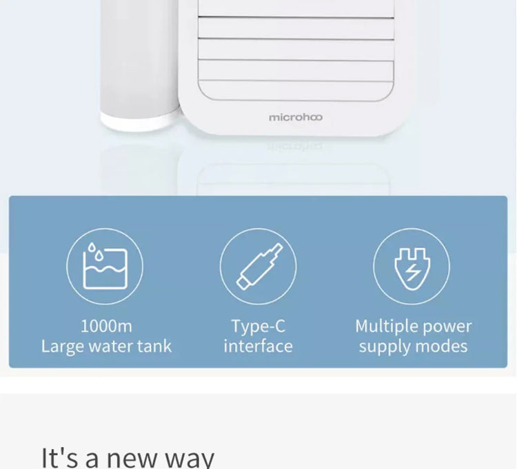 Zoeydam Portable Microhoo Mini Air Conditioner - ElectronAge