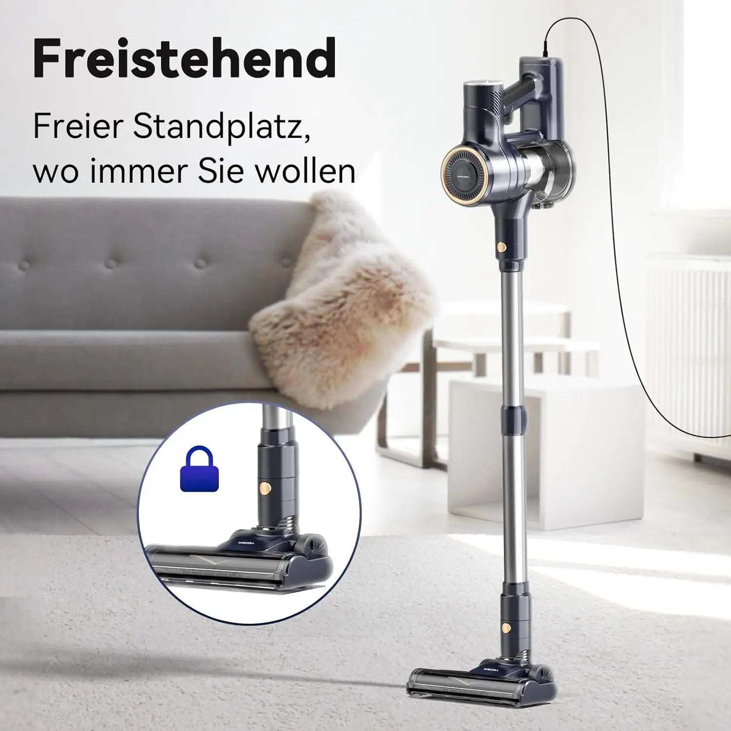 YISORA Corded Vacuum Cleaner, 600W 23KPa Stick Vacuum, Free-Stand 6 in 1 Handheld Vacuum Cleaner for Hard Floor Carpet - ElectronAge